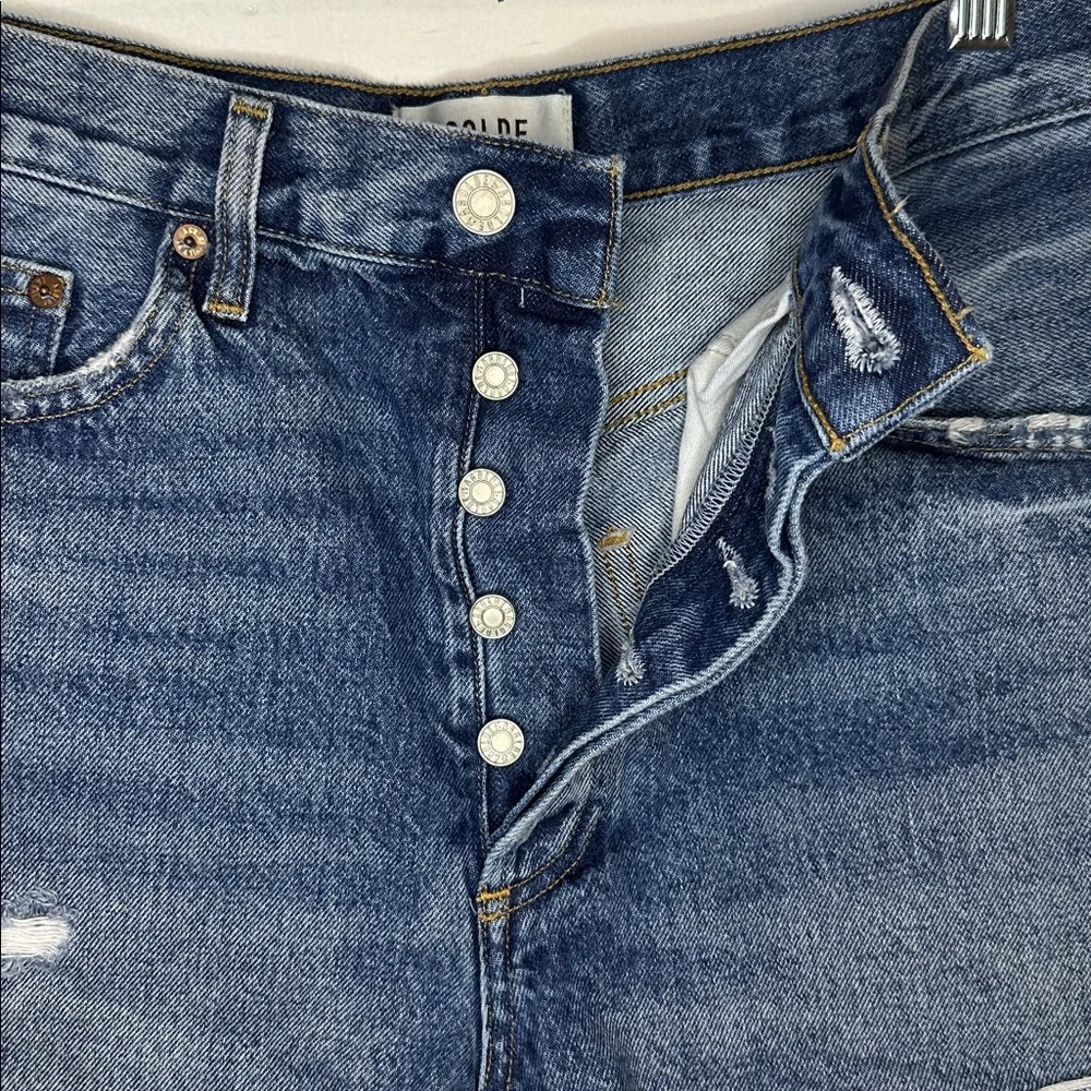 AGOLDE Dee Short Vintage High Rise Organic Cotton Denim Jean Shorts - Picture 8 of 16